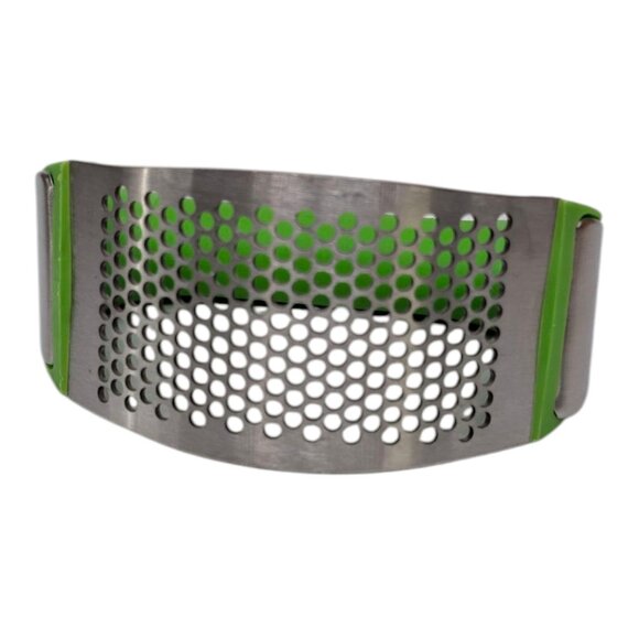 Raddish Kids Garlic Mincer Green Silver Plastic Steel World Fusion Recipes Patch - Picture 5 of 14